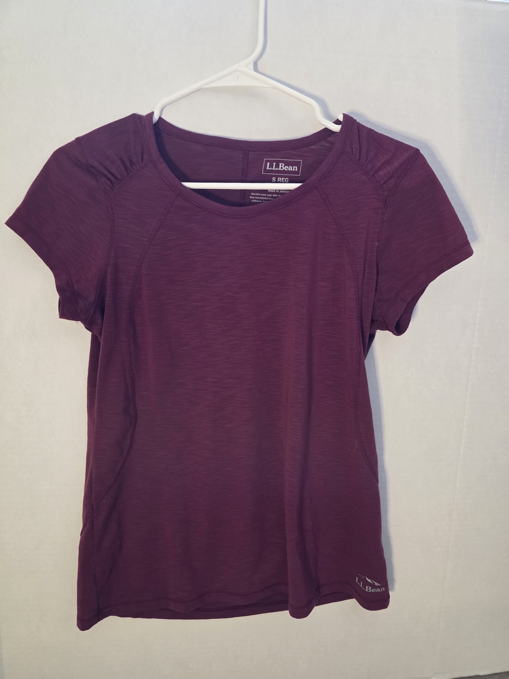 L.L. Bean Women's Short-Sleeve Performance Tee - Plum Heather
